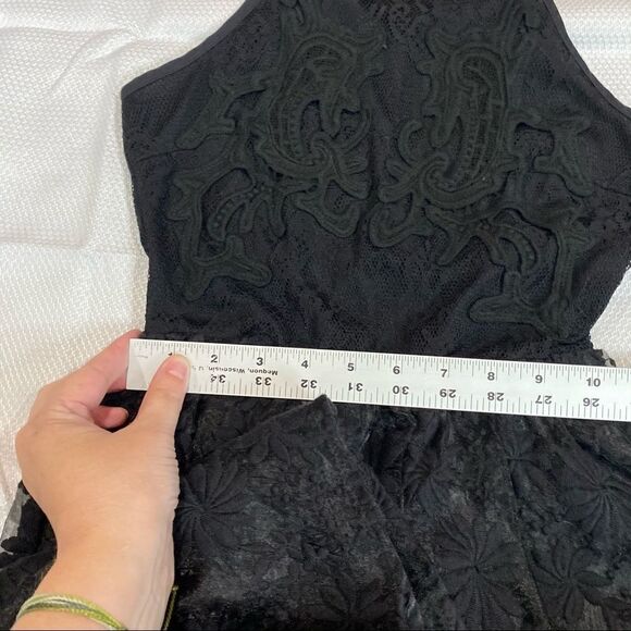 Lush Black Daisy Halter Mini Dress‎ - Picture 5 of 7